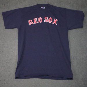 Majestic Shirt Men Large Navy Boston Red Sox Graphic David Ortiz#34 MLB Baseball